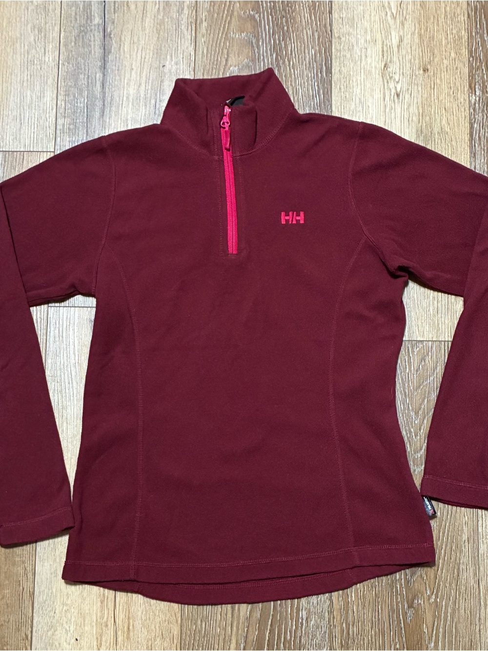 Helly Hansen Polartec Fleece 1/2 Zip Pullover Womens S Maroon Hiking Outdoors